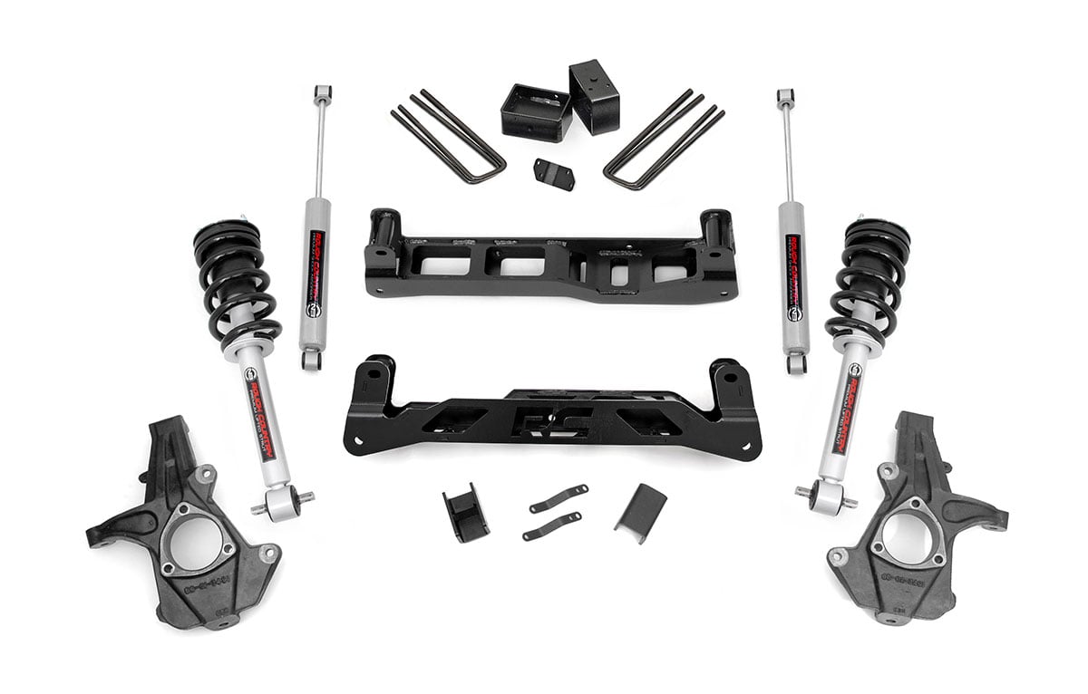 GMC Sierra 1500 Suspension Lift Kit - Rough Country - 5 Inch Lift Kit | Cast Steel | N3 Struts - '14-'17
